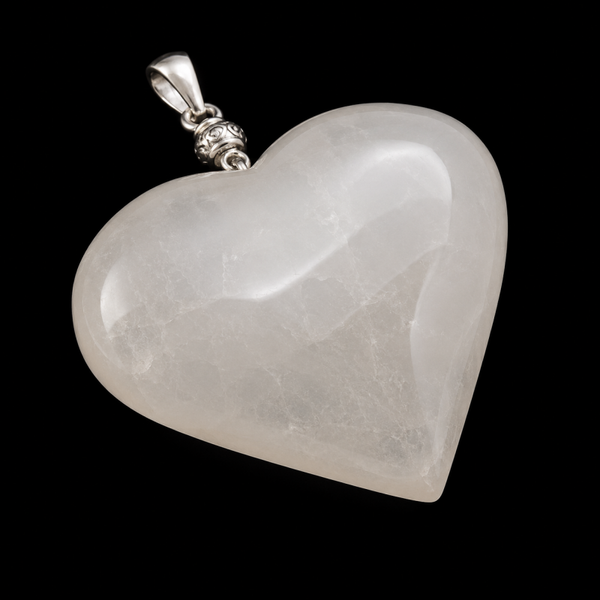 Pendentif Coeur Sélénite 3cm