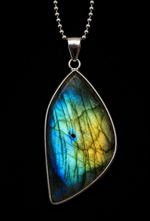 Pendentif Labradorite Forme Libre 5cm