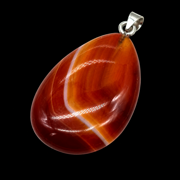 Pendentif Larme Cornaline 3cm