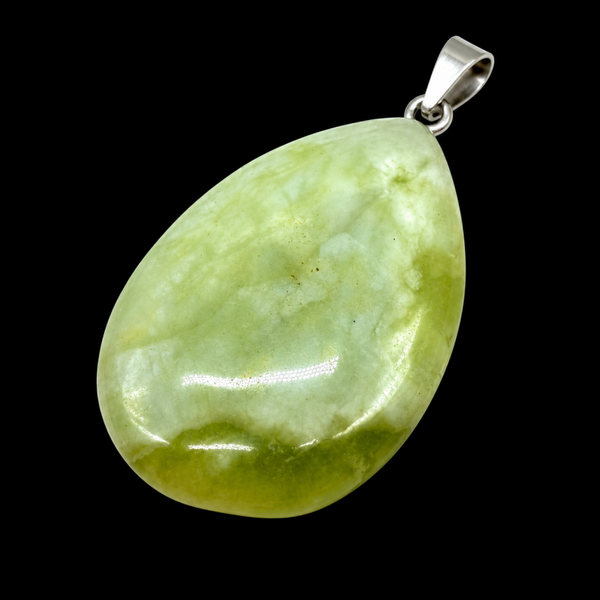 Pendentif Larme Jade Verte 3cm