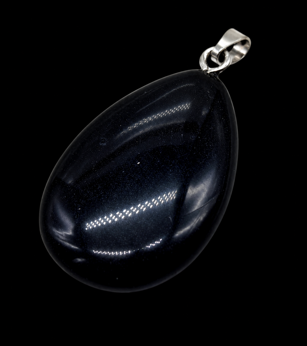 Pendentif Larme Obsidienne Noire 4cm PTL-OBB