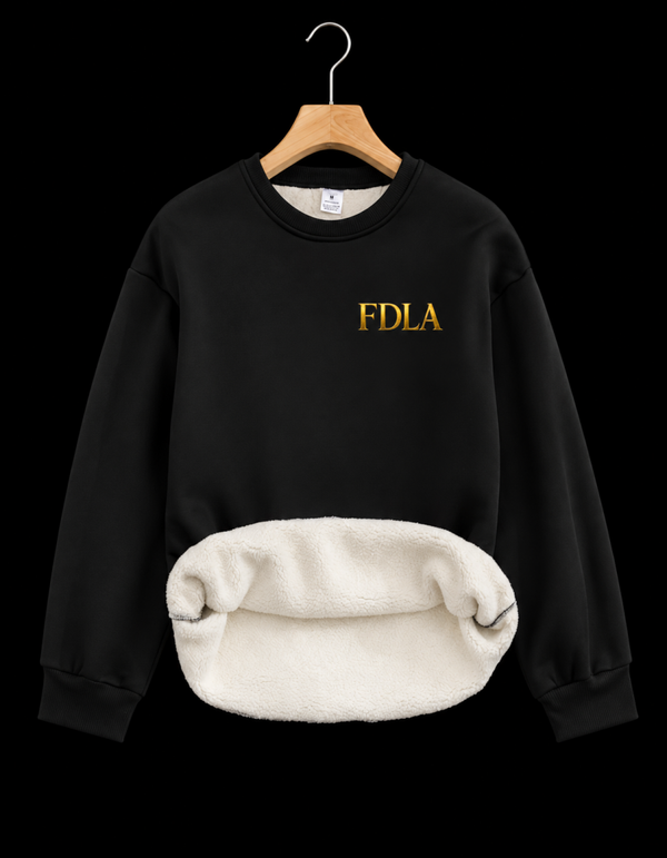 Sweat FDLA noir à doublure douce