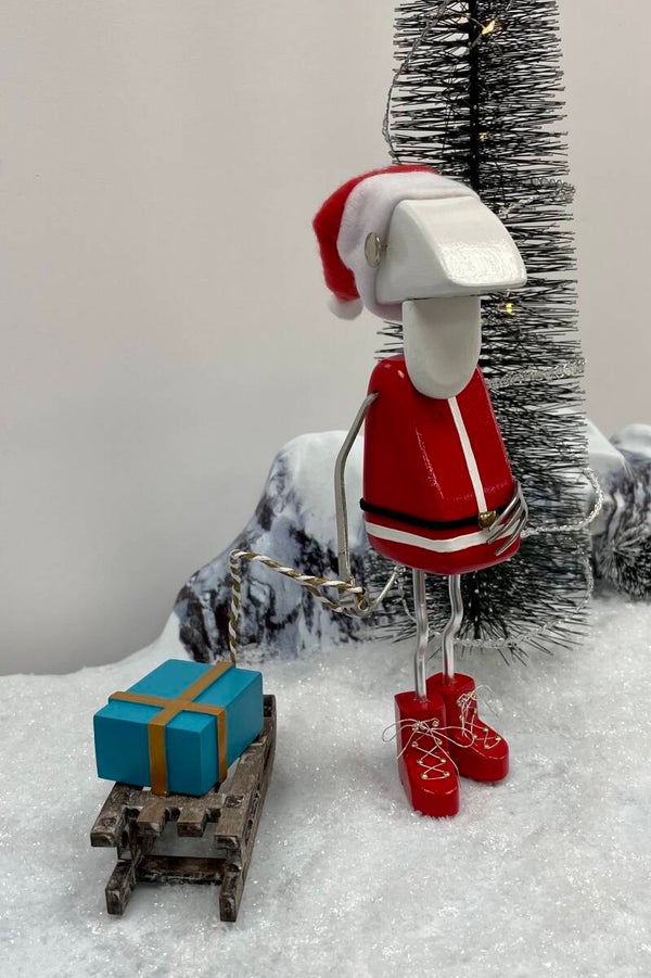 Santa Spooney with sled and gift, nr. 18