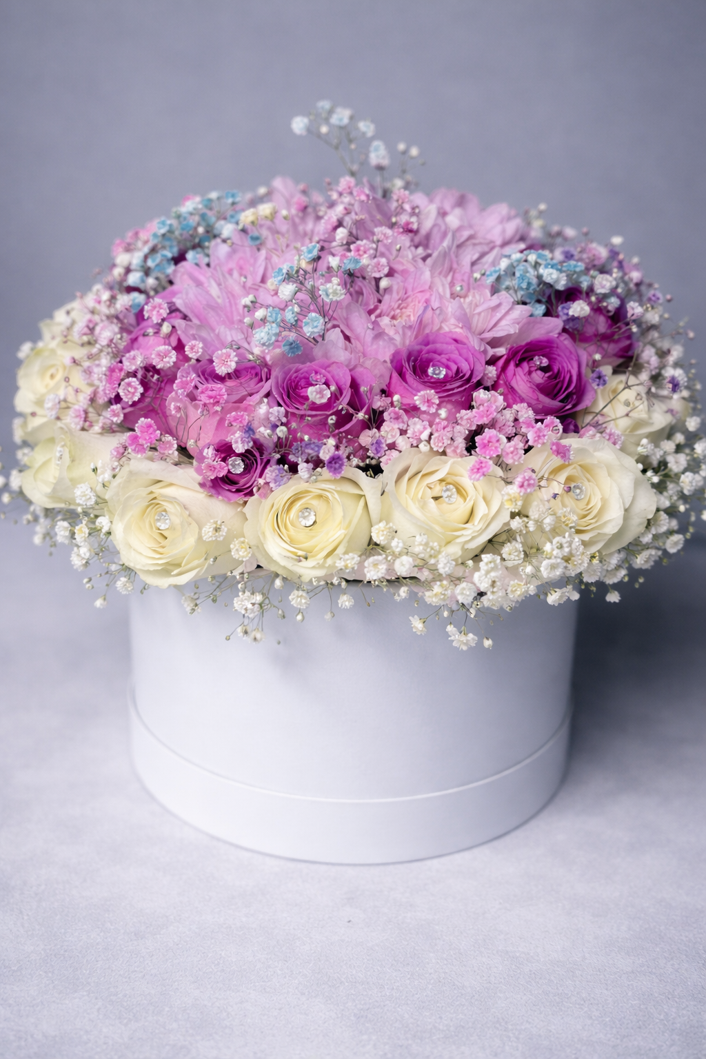 Pink & Ivory Rose Bloom Bouquet