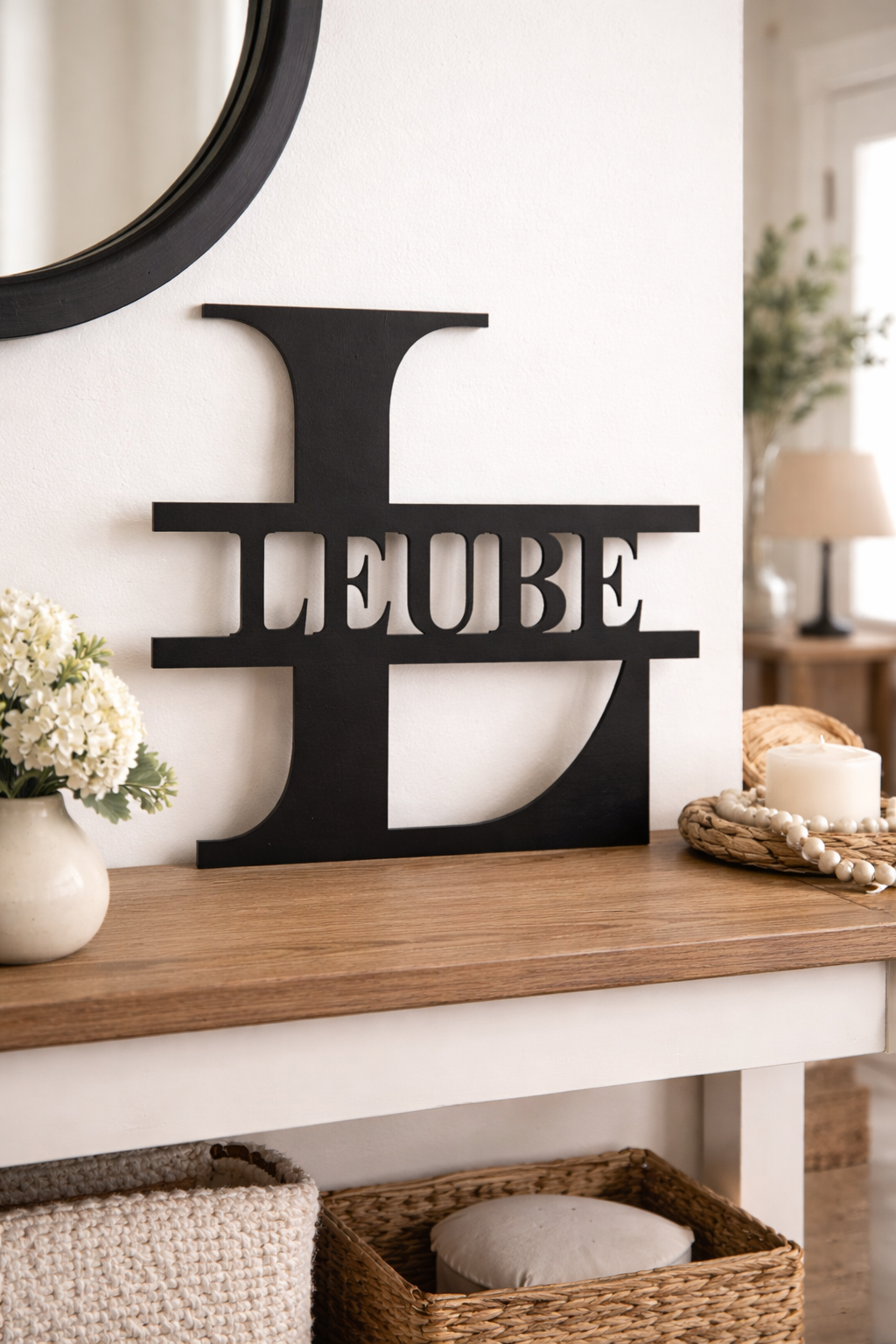 Custom Last Name Monograms – Personalized 12x12 Laser-Cut Sign