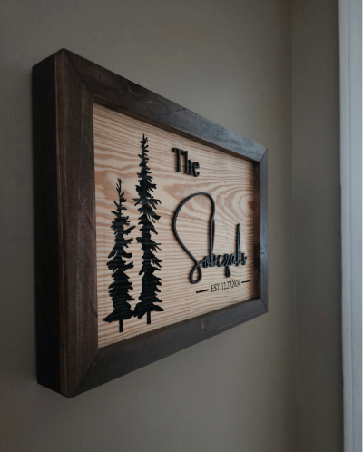 Custom Family Name Sign