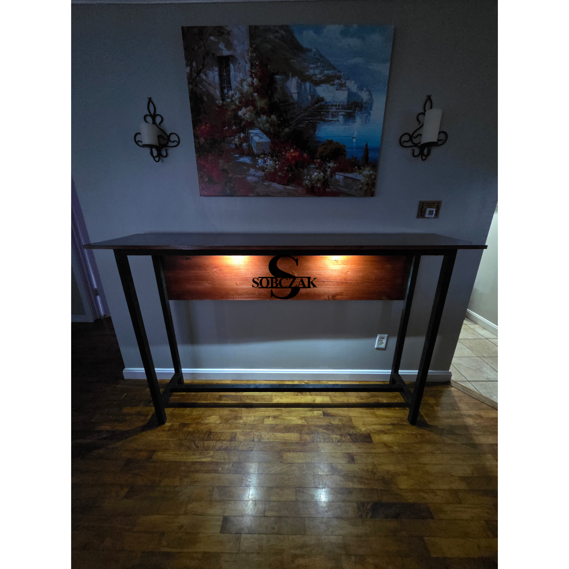 Raffle numbers for Custom Lighted Bar