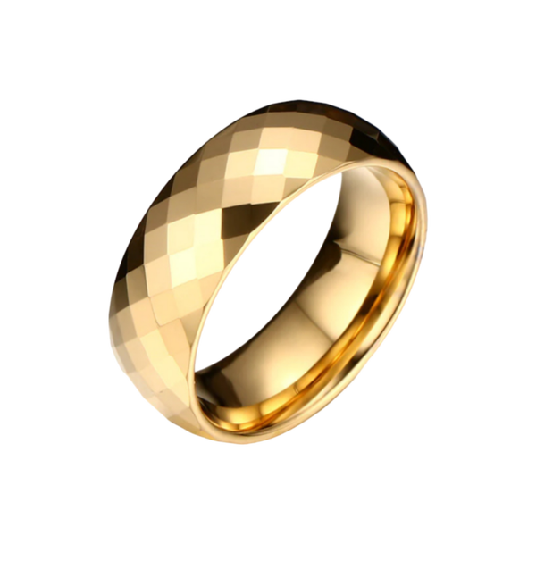 Gehamerde Ring - Goud/Zilver