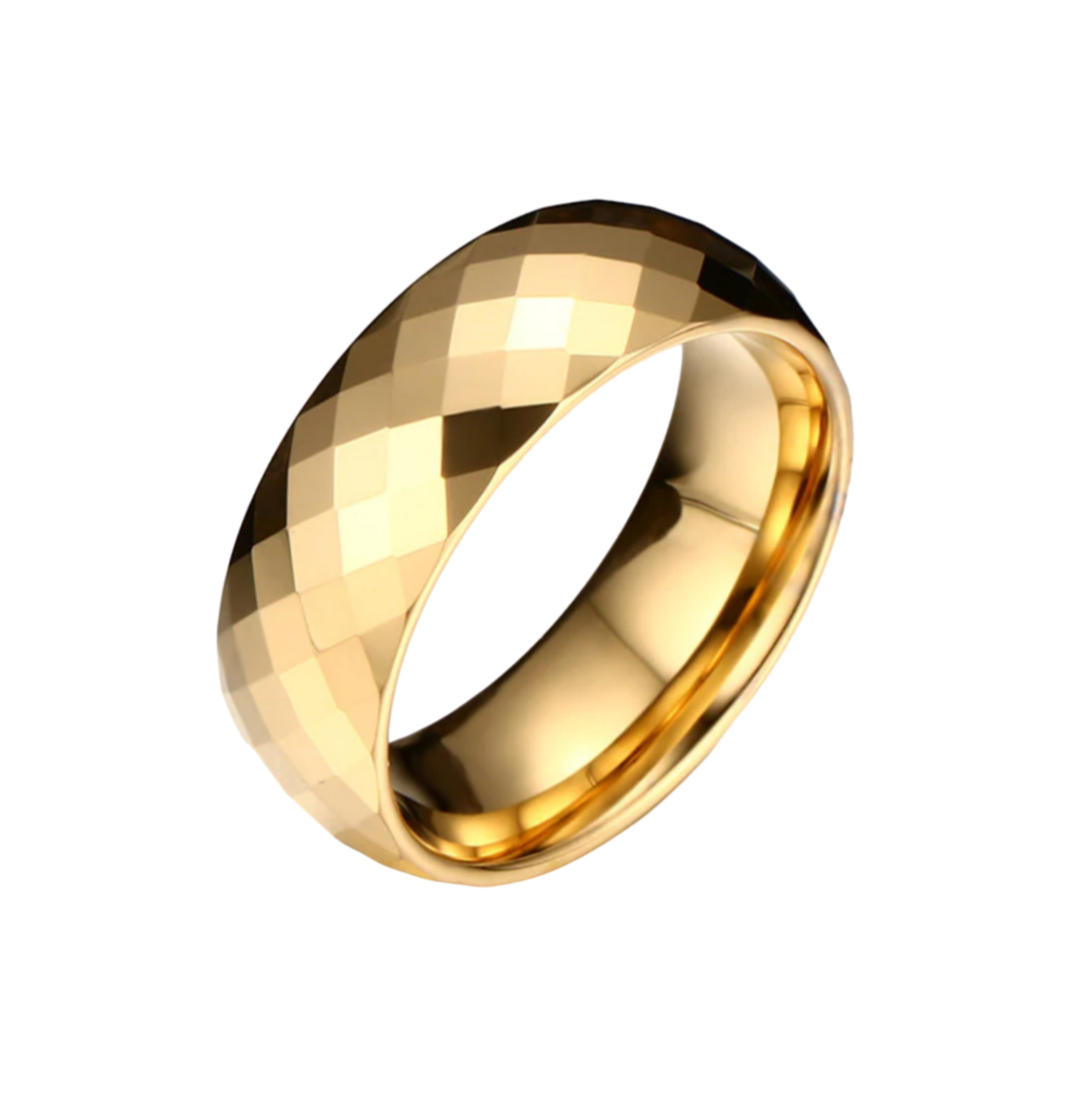 Gehamerde Ring - Goud/Zilver