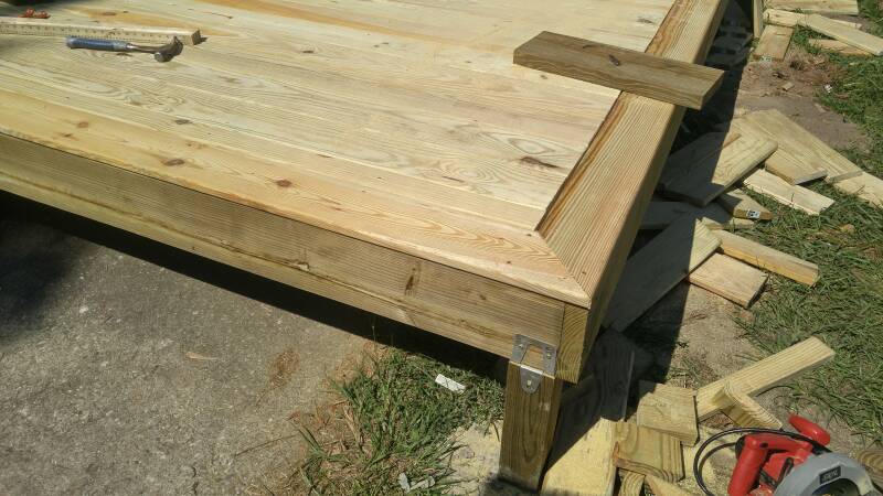 corner of a deck