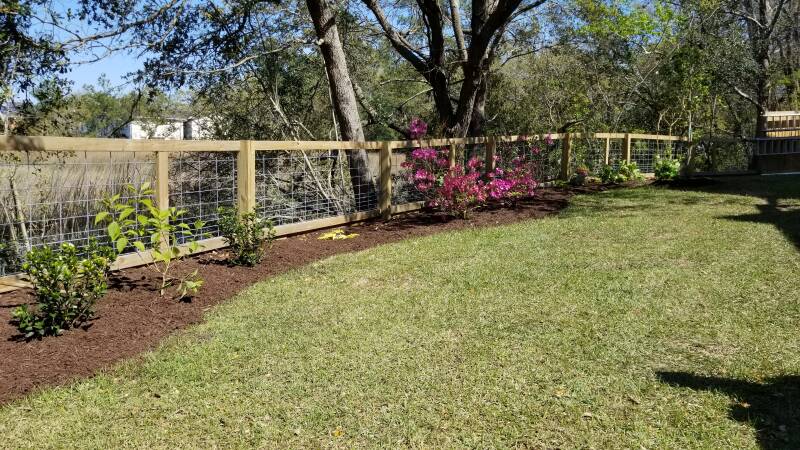 welded wire fence (these are popular where i'm from)