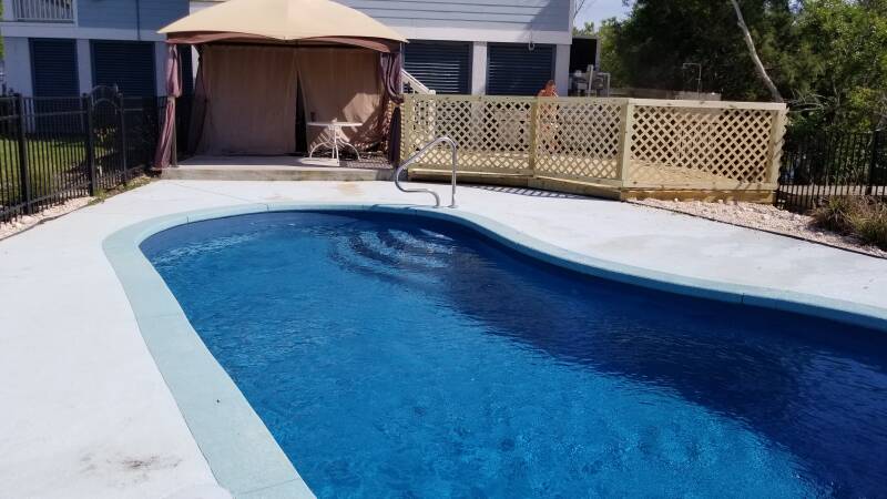 finished pool deck