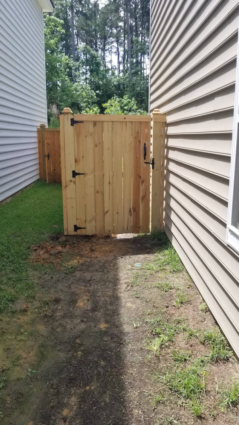 wooden fence gate