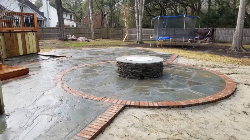 custom built natural gas firepit with remote start