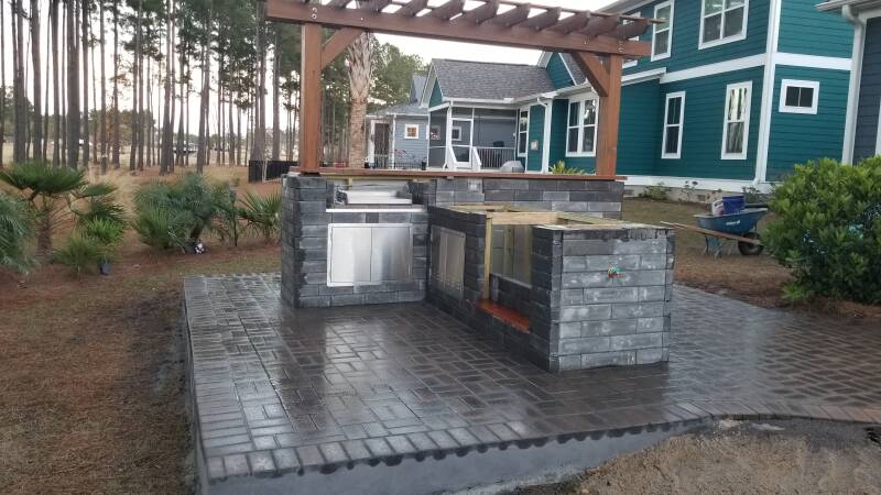natural gas outdoor kitchen and bar