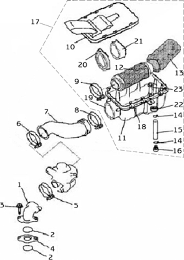 PIPE D'ADMISSION 1 RENIFLARD