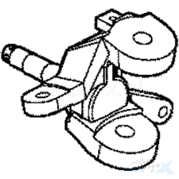 Fusée d'essieu gauche Kymco