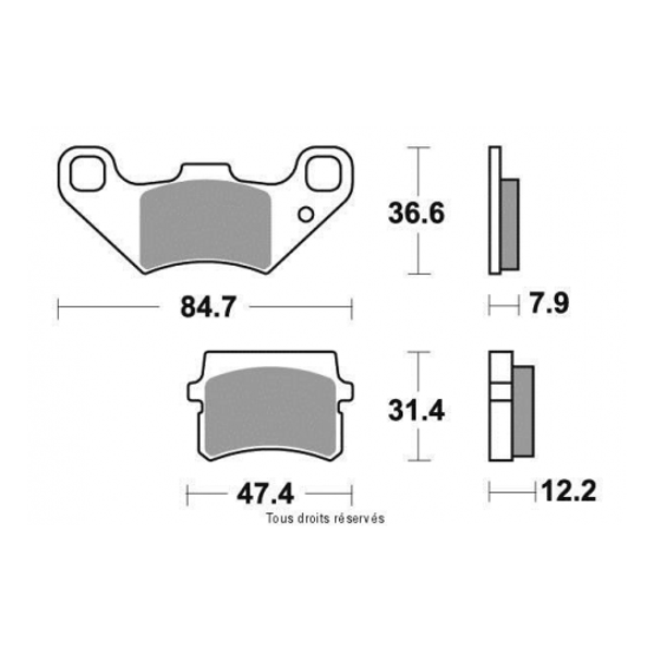 PLAQUETTE DE FREIN POUR BUGGY PGO - S9102