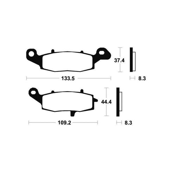 Plaquettes de frein Bendix MRR205 Métal fritté