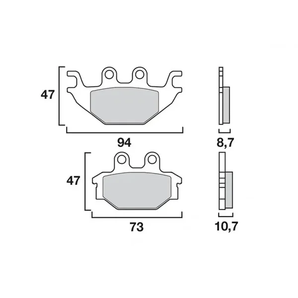 Plaquettes de Frein Brembo - Organique - 07GR5209