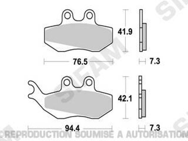 KYOTO – Plaquettes de frein avant Semi-Métal S1106