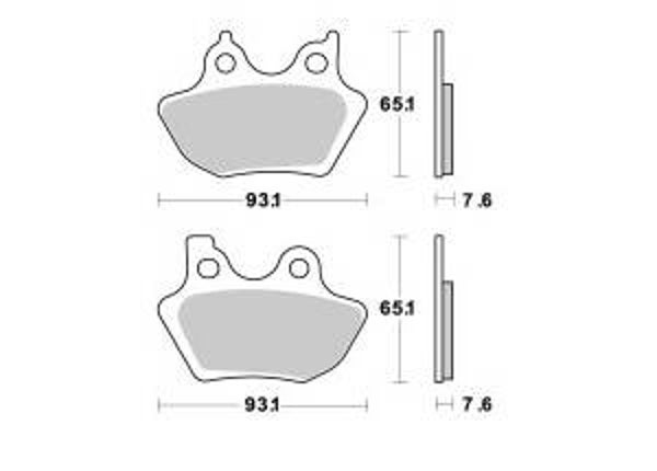 PLAQUETTES DE FREIN VESRAH KH299 MÉTAL FRITTÉ (OR) HARLEY DAVIDSON