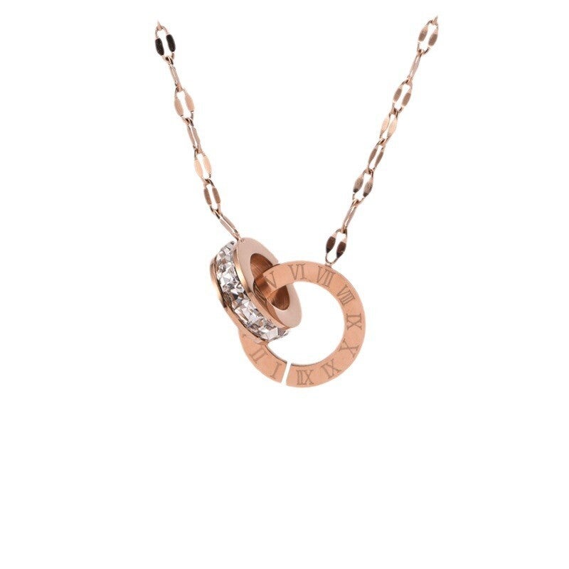 Collier Union doré rose