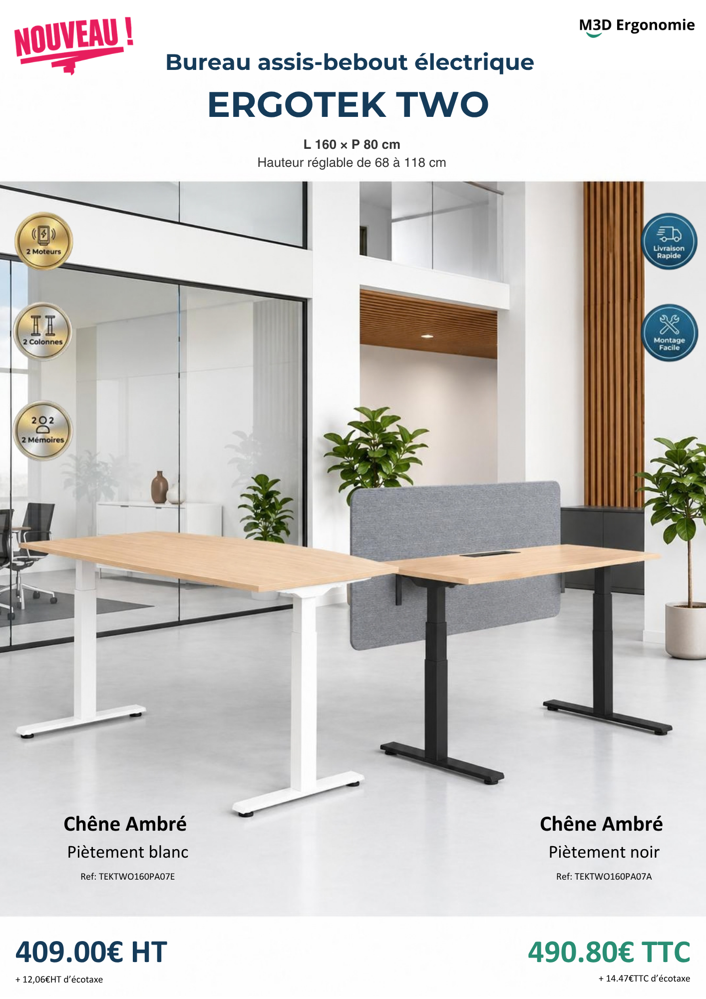 Fauteuil de bureau - Promo l M3D Ergonomie