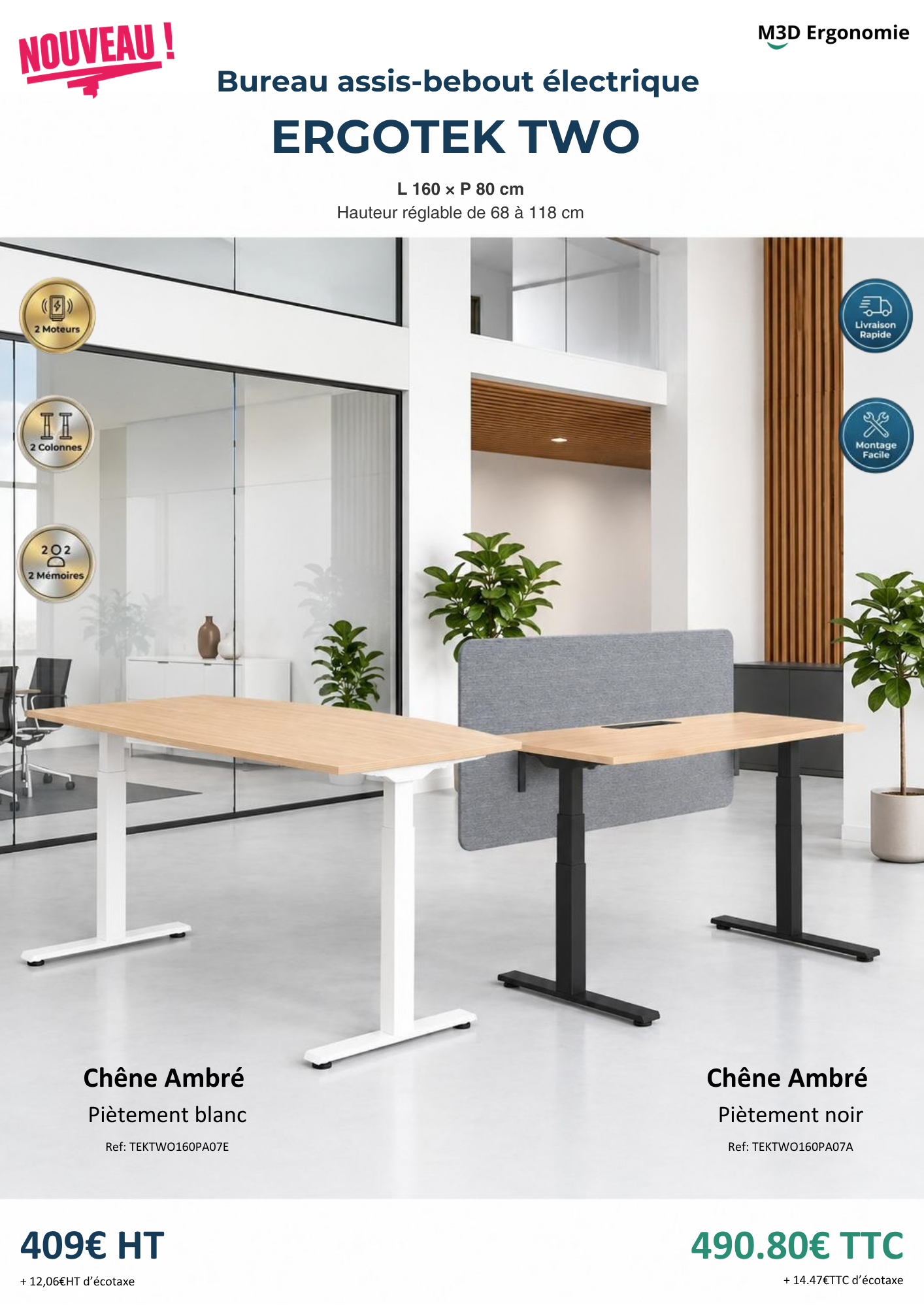 Fauteuil de bureau - Promo l M3D Ergonomie