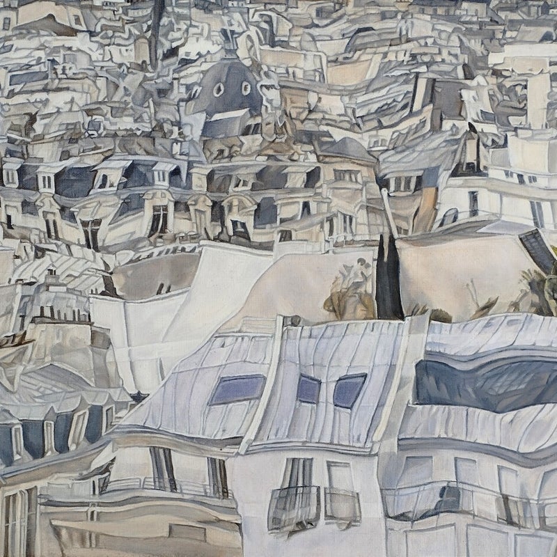 paris waving oil on linen 50x100cm 2022-23