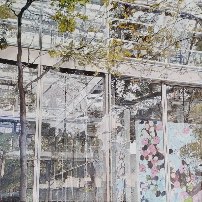 fondation cartier + DH+ Sakura huile sur toile 60x60 cm 2022