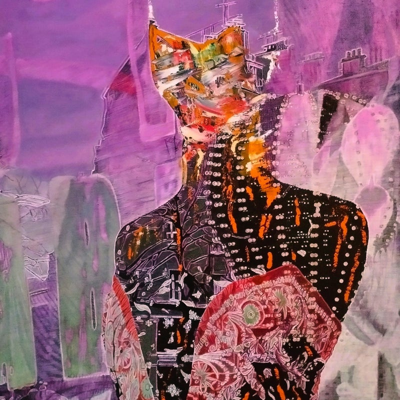 portrait haute couture huile sur lin 80x60 cm 2021-22