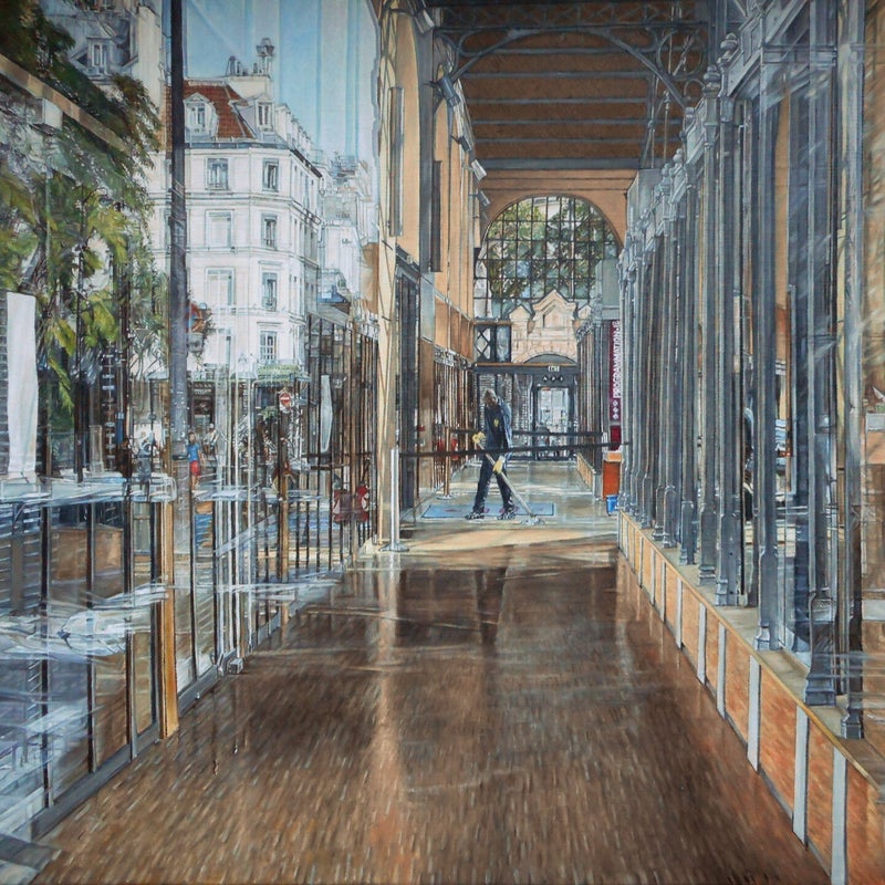Carreau-du-Temple, Paris-3 ème, huile sur toile, 61x46cm, 2015