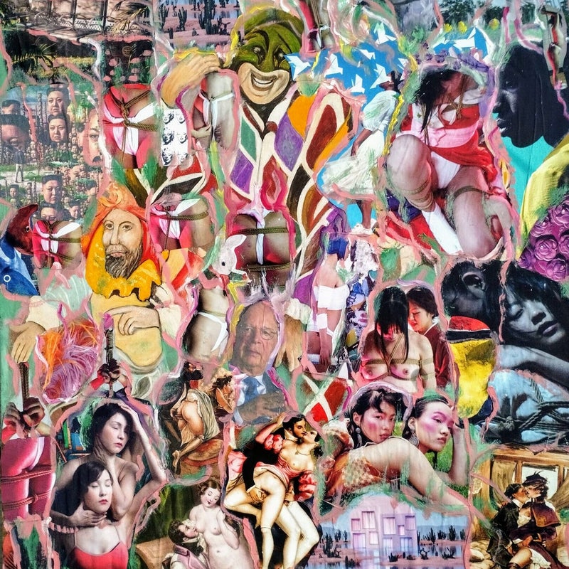 A Kind of Dada LV collage +oil on linen 80x60cm 2023