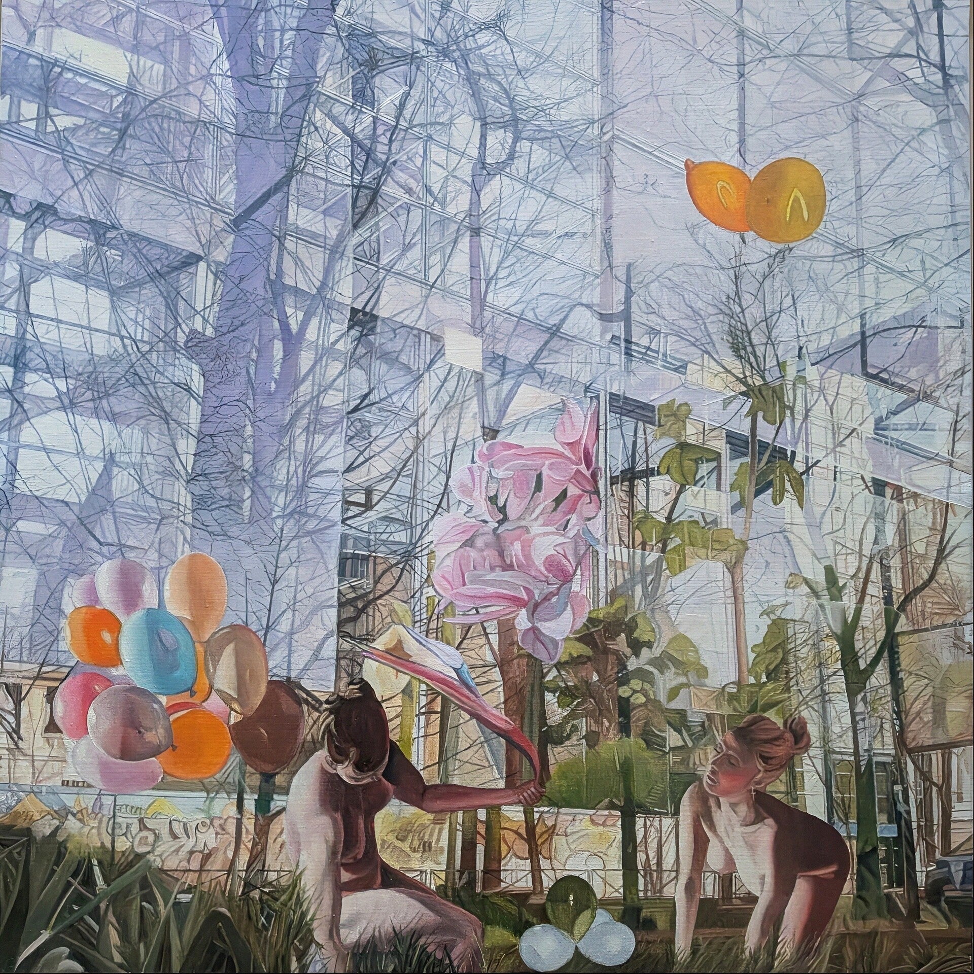 Le Printemps du Monde à Venir, oil on linen, 60x60cm 2026