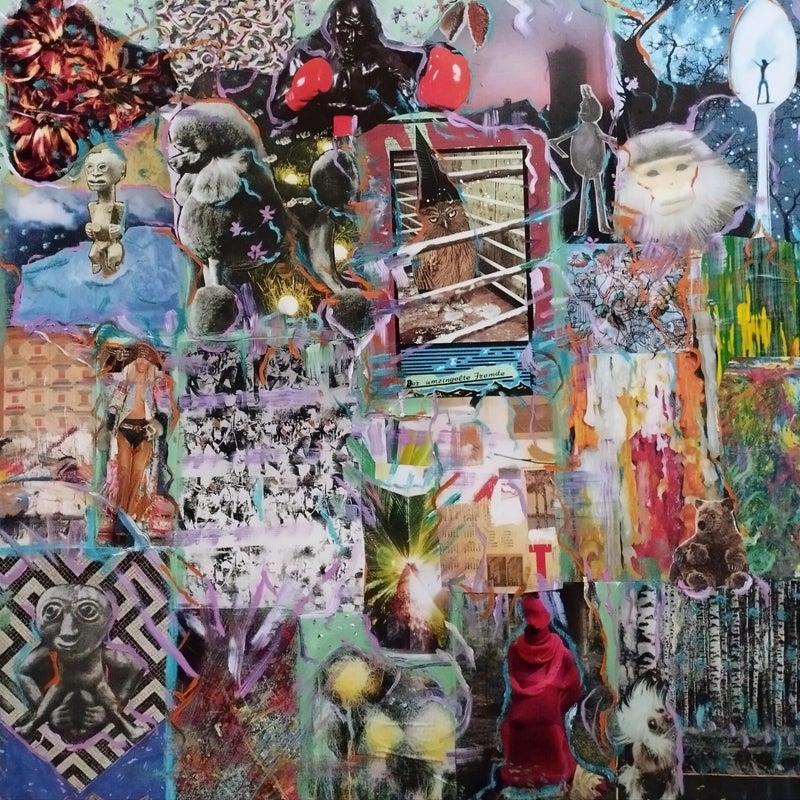 A Kind of Dada XXIX collage/oilpainting on cotton canvas 70x70cm 2022.