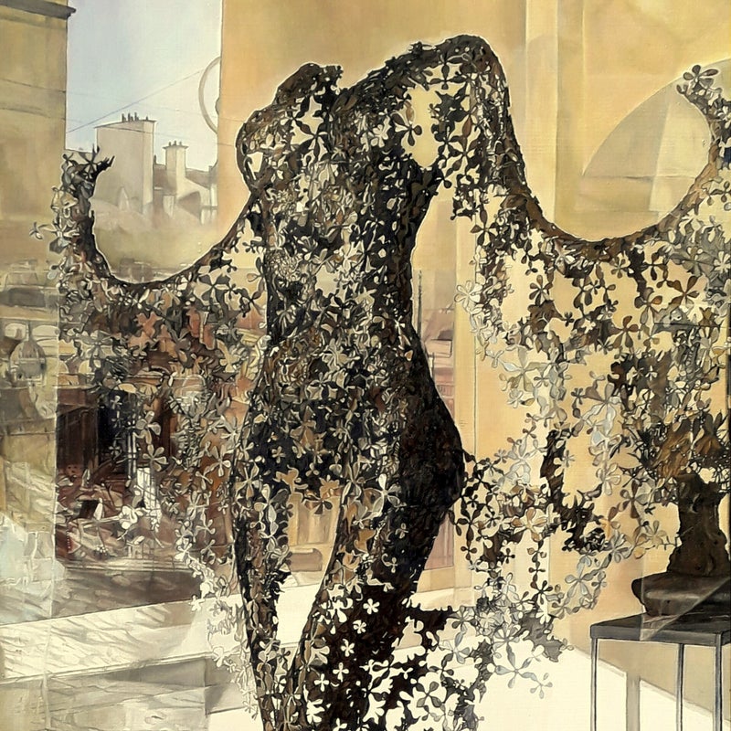 desse et paris huile sur lin 60x60 cm 2020