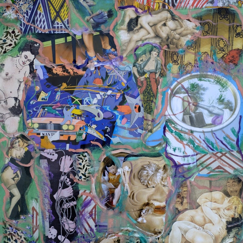 A Kind of Dada XXXVIII collage + oil on linen canvas 61x46cm 2023