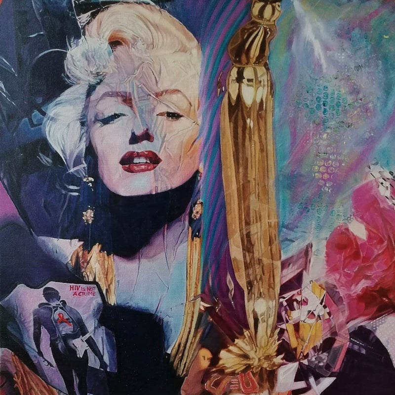 blond fetishism 60x60 cm huile sur toile 2021