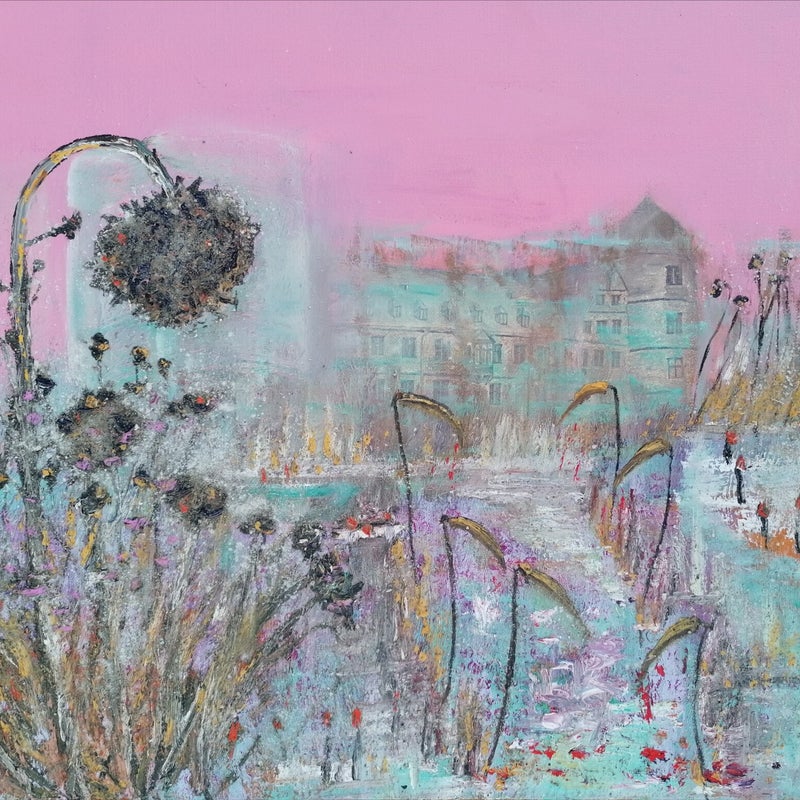 field of prediction technique mixte sur toile 54x65 cm 2009-22