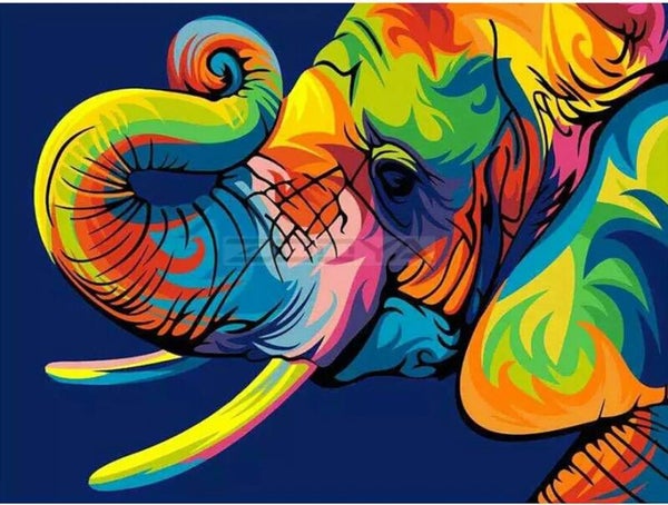 Diamond Painting Kleurige olifant
