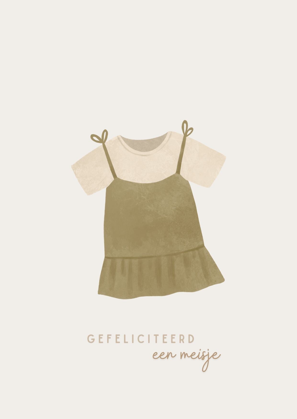 Kaart - gefeliciteerd een meisje