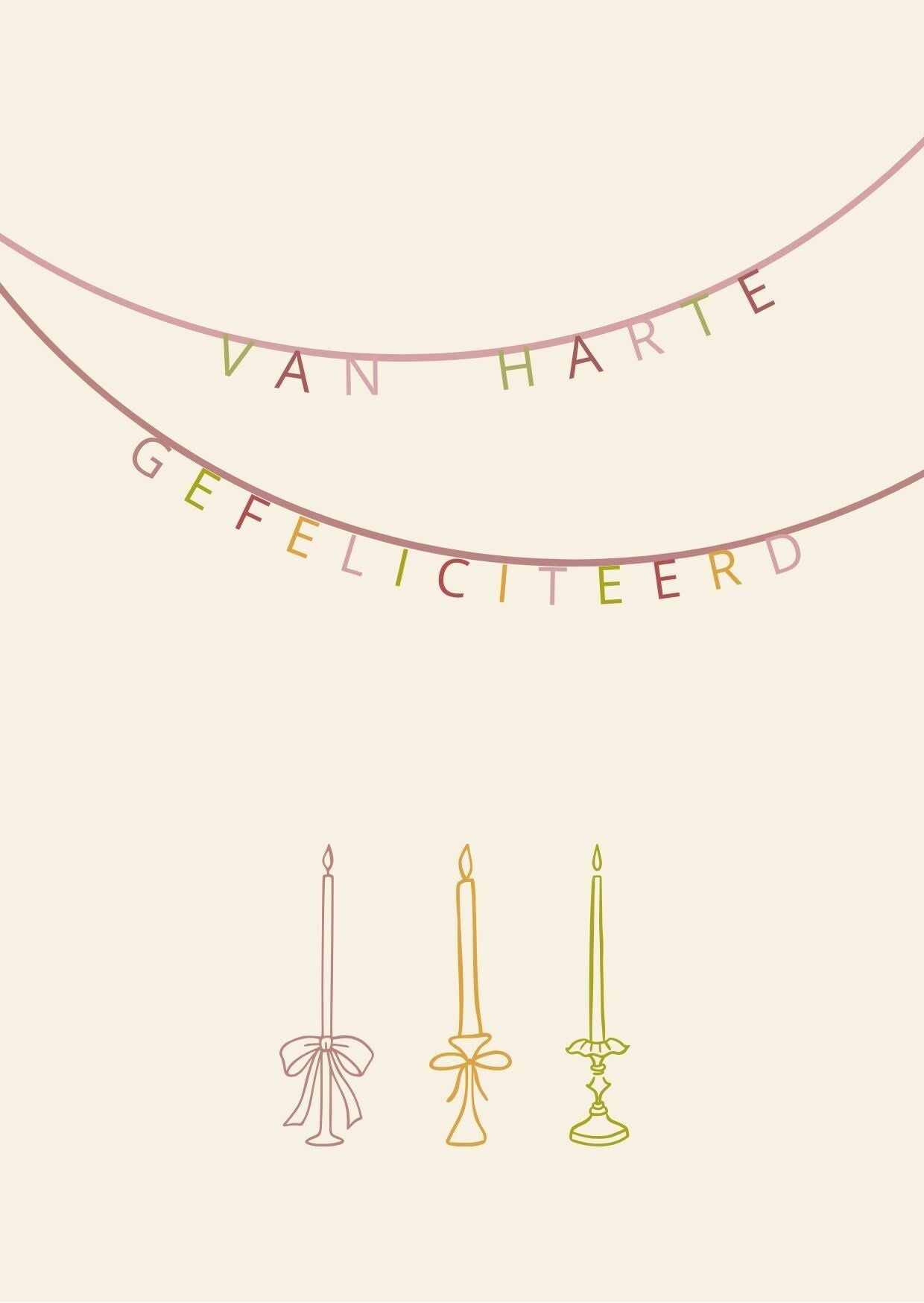 Kaart - van harte gefeliciteerd slinger