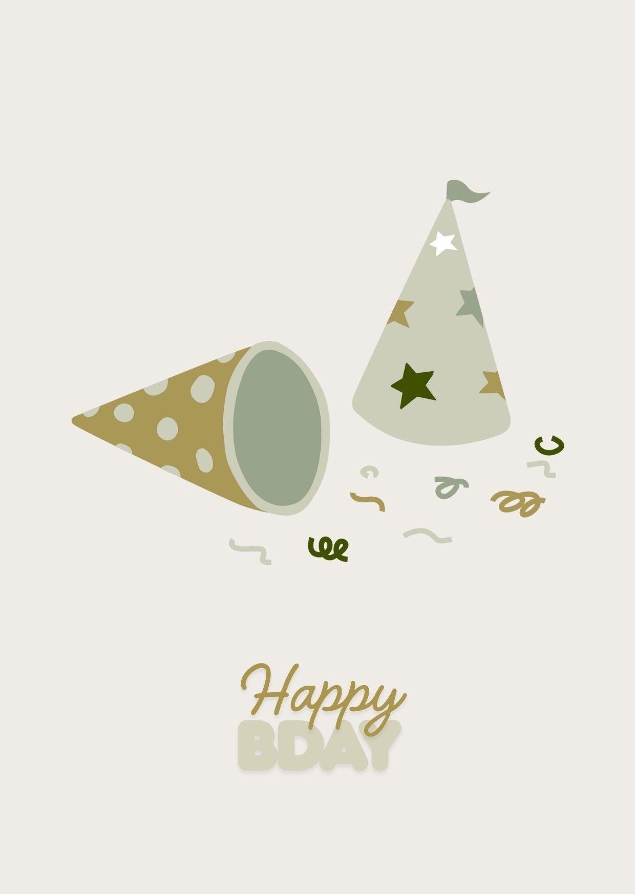 Kaart - verjaardagshoedjes