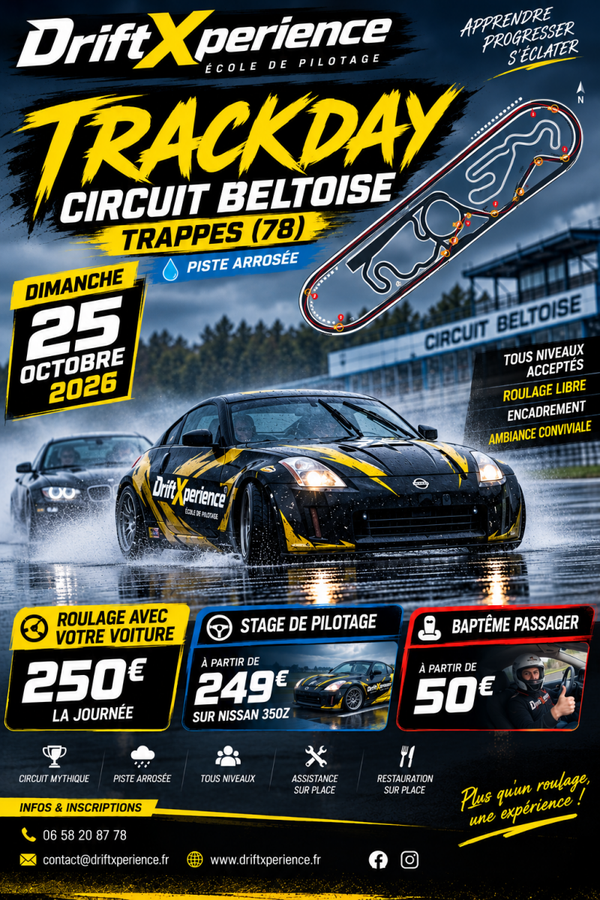 Trackday BELTOISE 25 octobre 2026