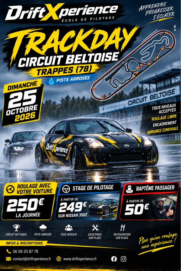 Trackday BELTOISE 25 octobre 2026