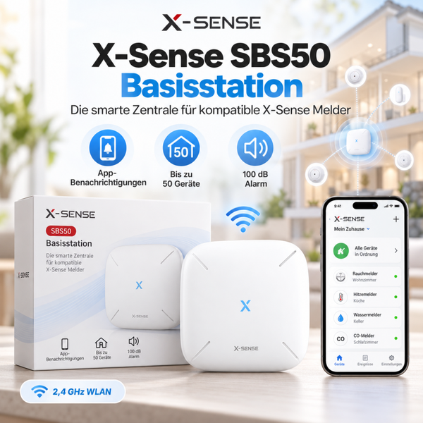 🔔 X-Sense SBS50 Basisstation – Smarte Zentrale für Ihr X-Sense Sicherheitssystem