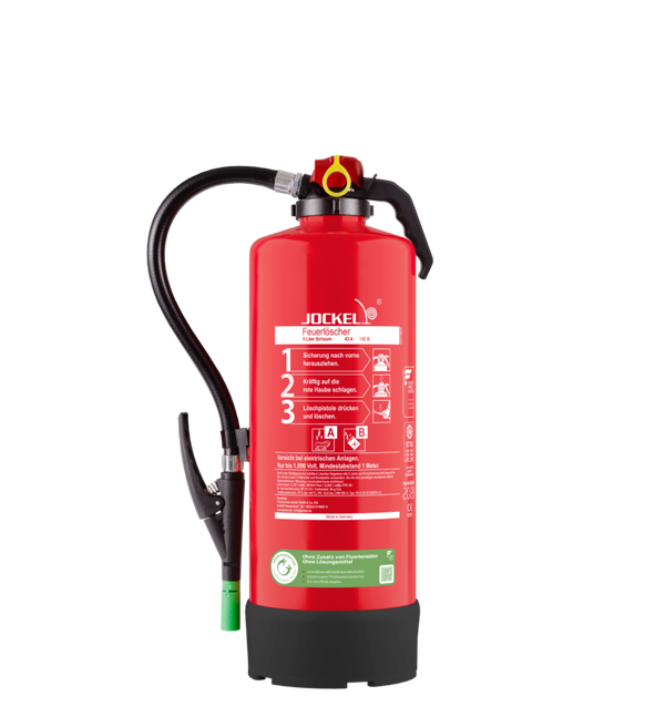 Jockel Schaum-Feuerlöscher, 9 Liter Inhalt, fluorfrei. VKF-zertifiziert!