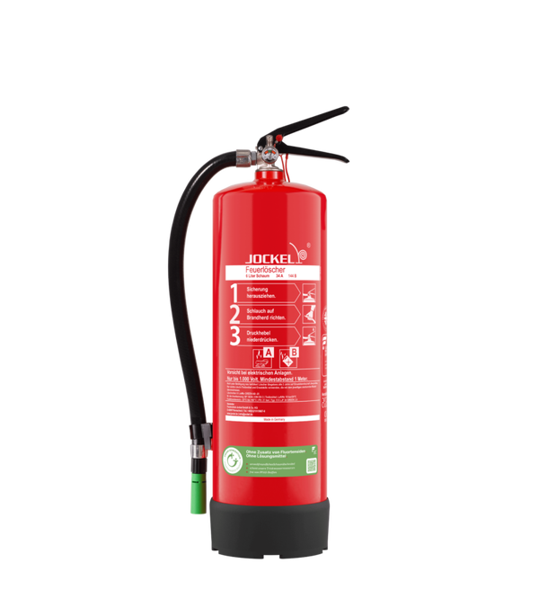 Jockel Schaum-Feuerlöscher, 6 Liter, frostsicher bis –25 °C, fluorfrei, VKF-zertifiziert!