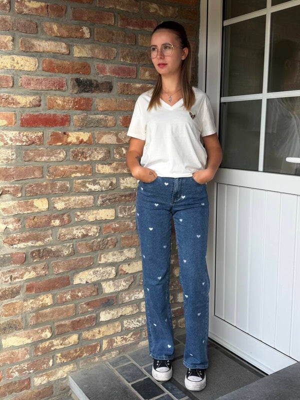 T-shirt coeur léopard